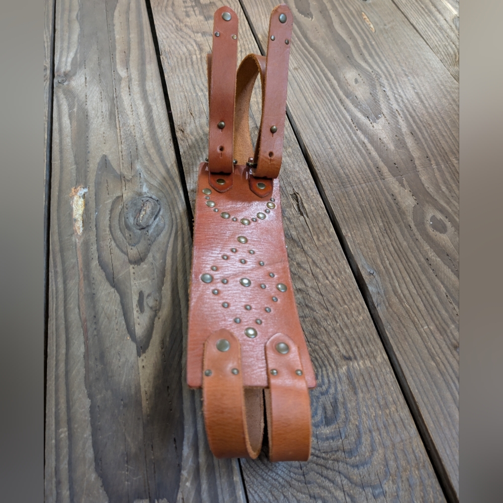 Candie's Tan Leather Belt L - Picture 2 of 6